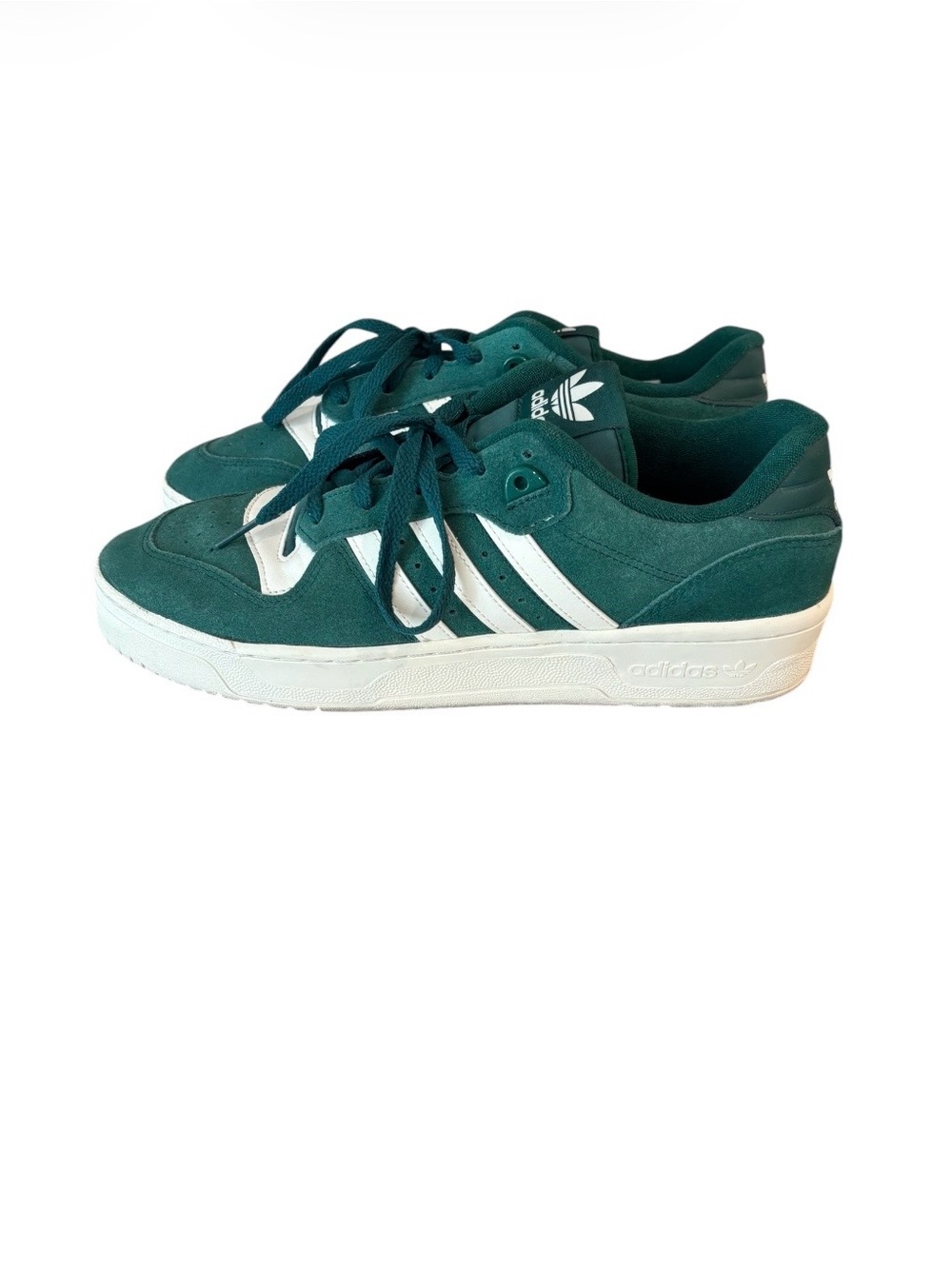 Men’s adidas Rivalry Low Collegiate Green and White Sneakers